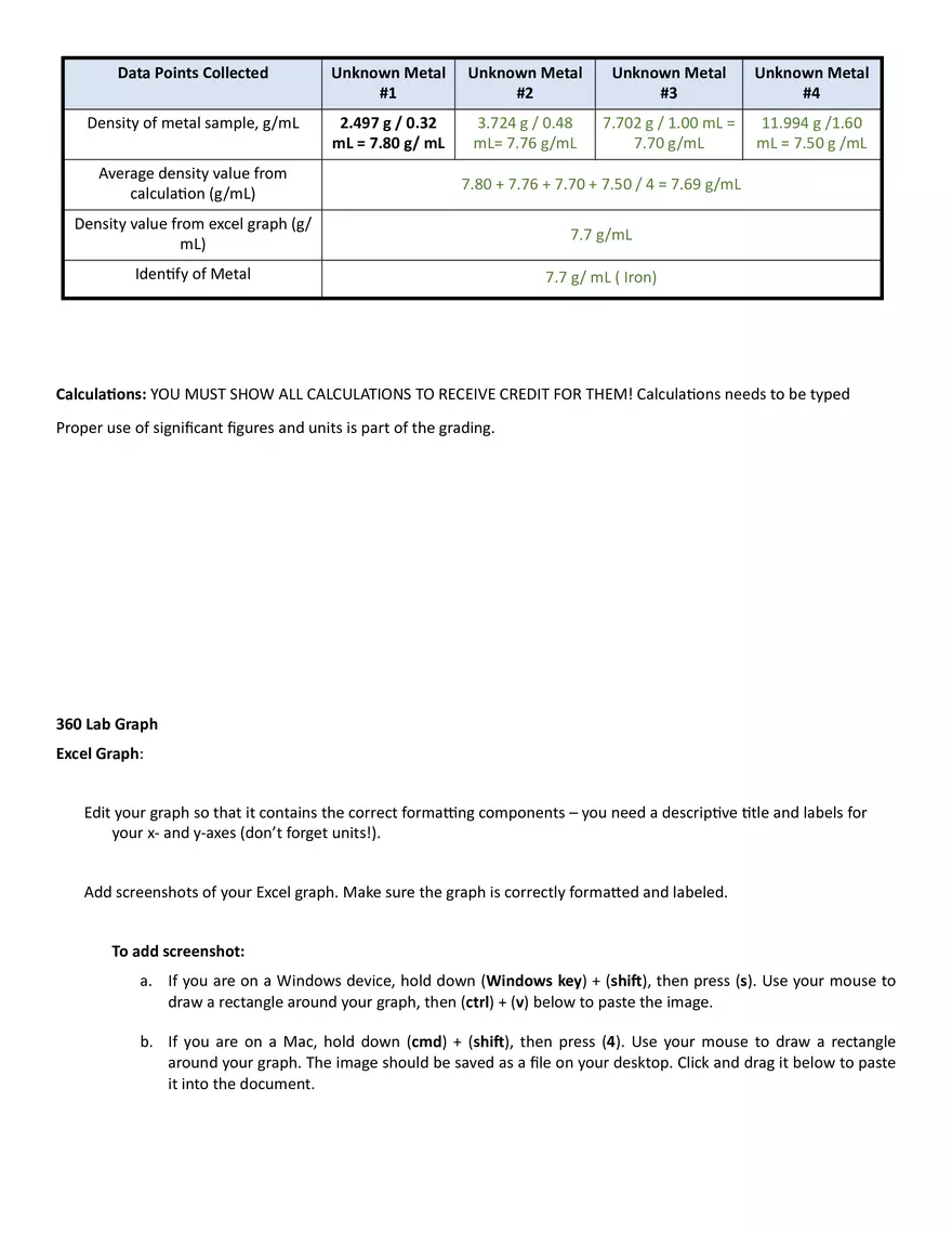 Lab 1 - Identification of Metals - Lab Report - Page 2