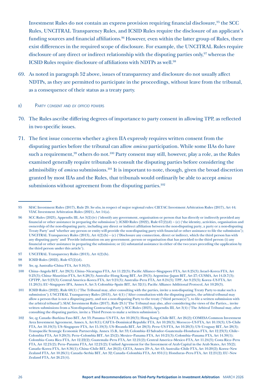Report and Recommendations on Third-party Participation in Investment Arbitration - Page 19