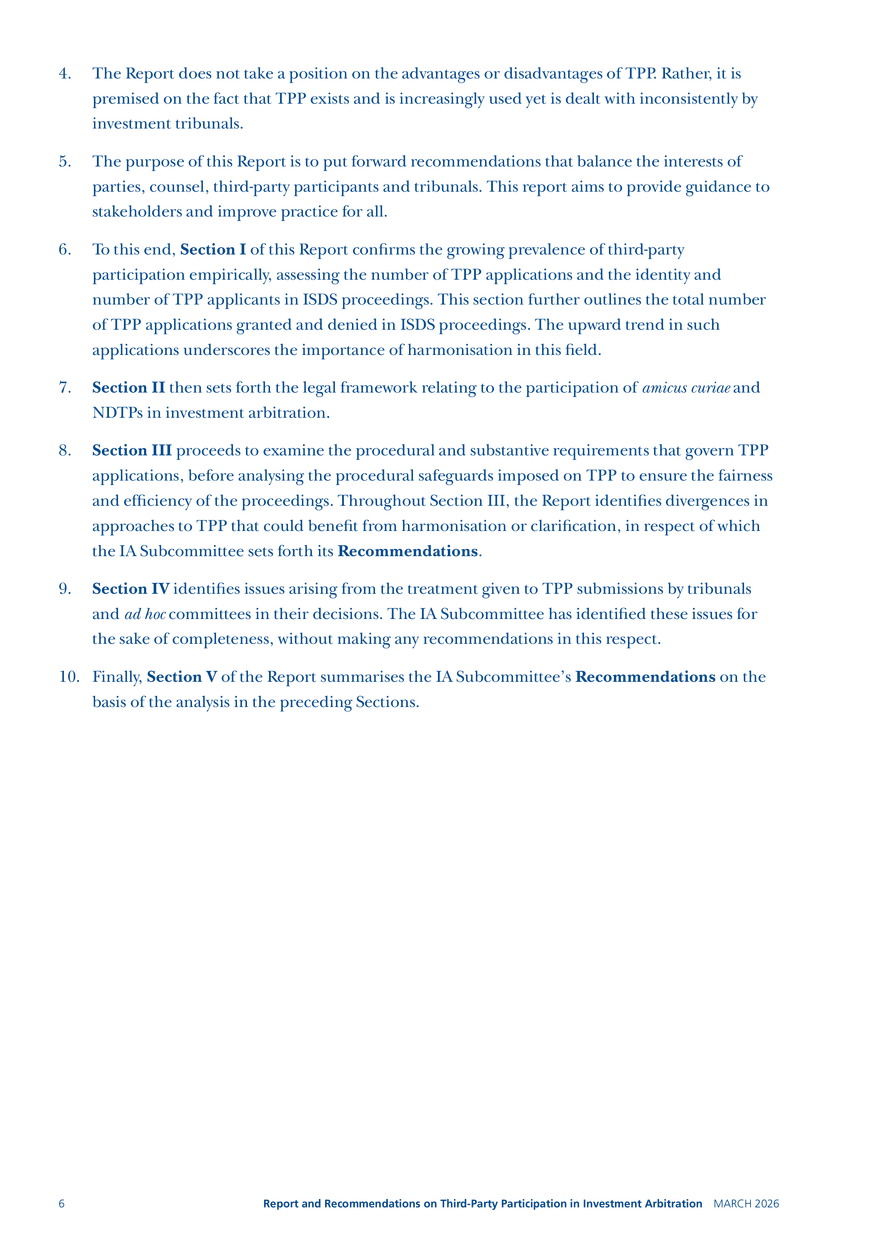 Report and Recommendations on Third-party Participation in Investment Arbitration - Page 43