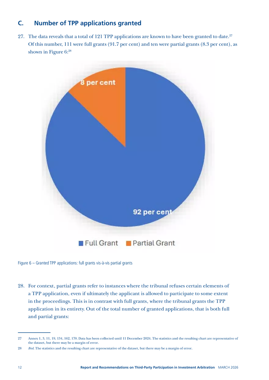 Report and Recommendations on Third-party Participation in Investment Arbitration - Page 4