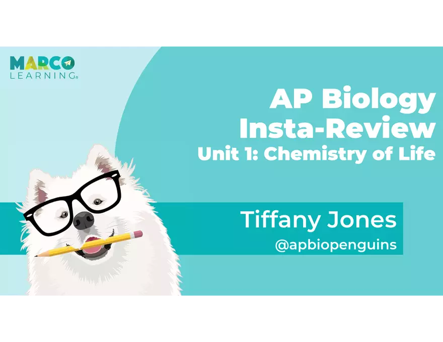 Marco Learning AP Biology Unit 1 - Page 1