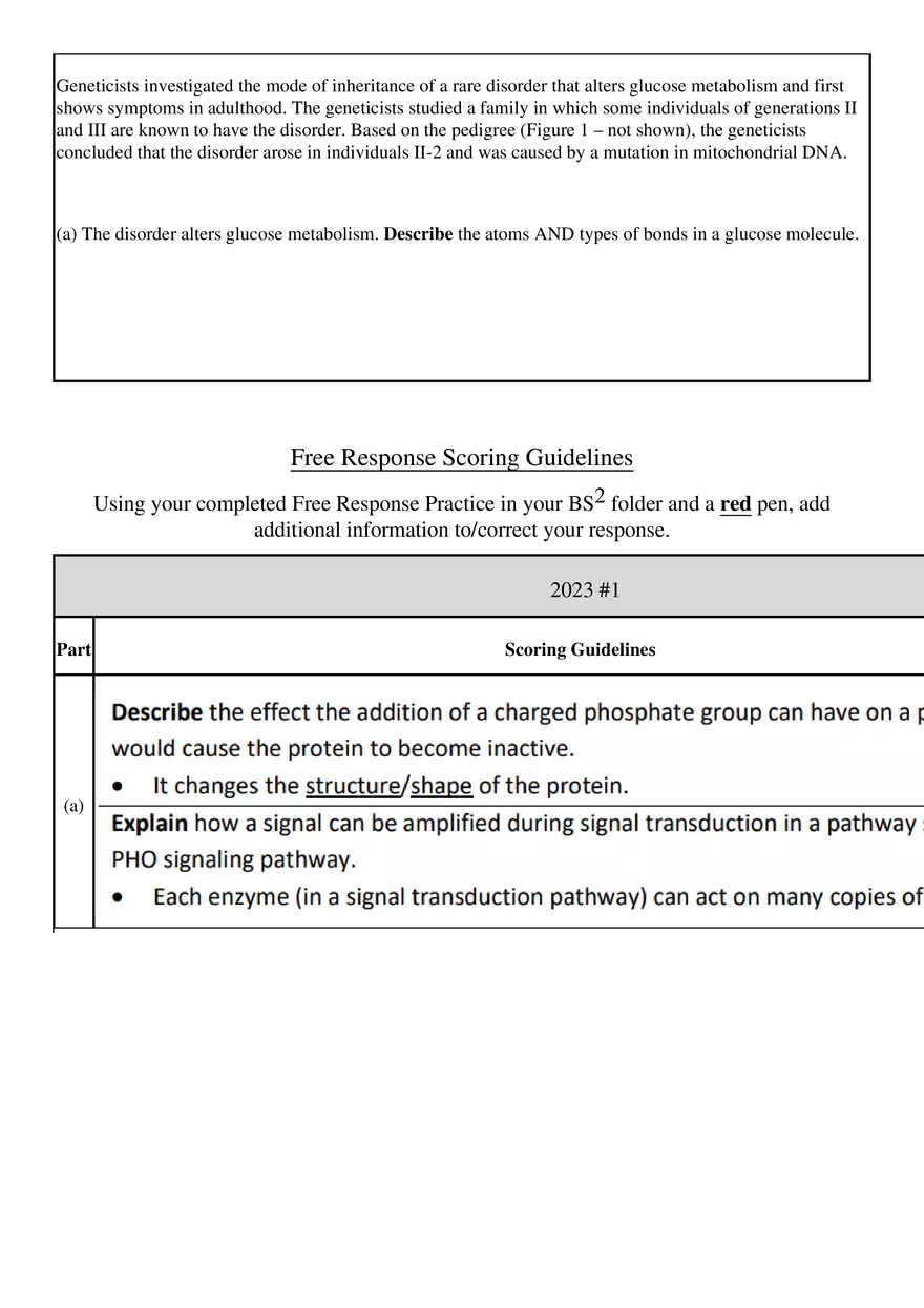 Biology Study Sheet - Page 73