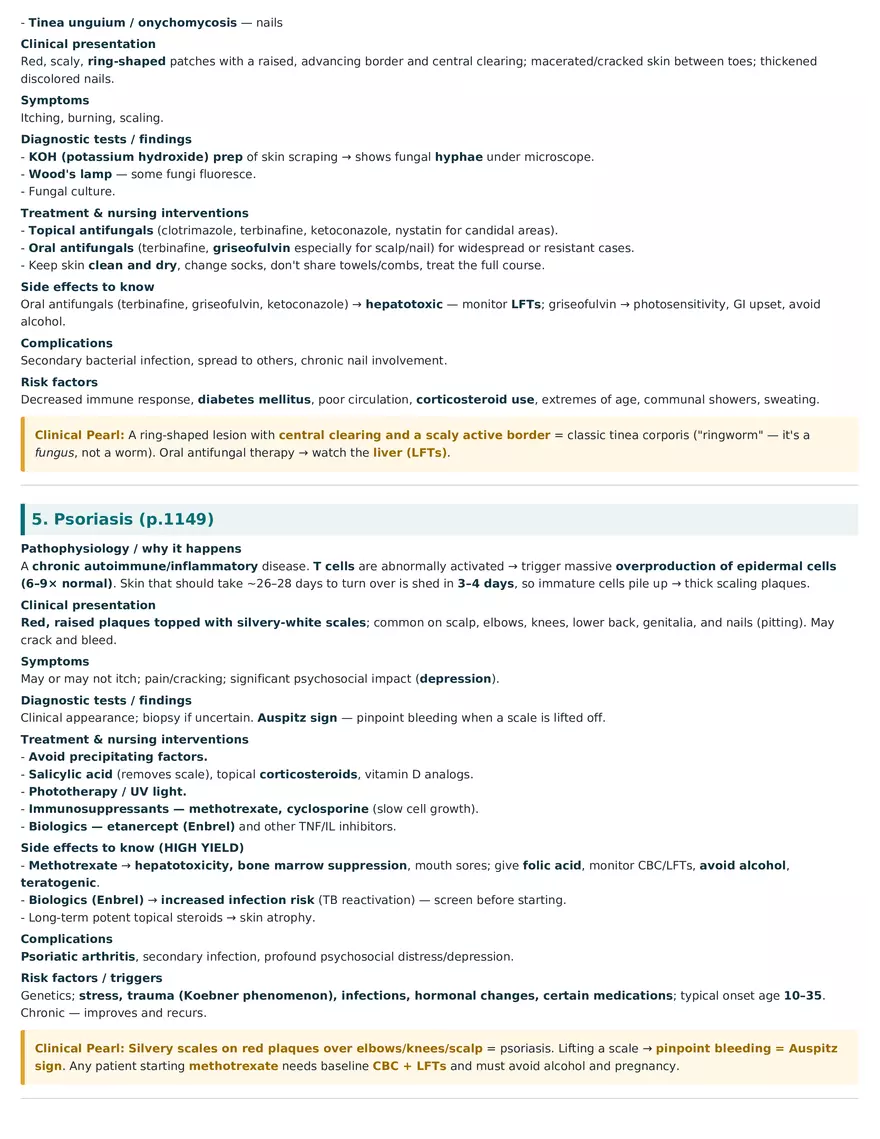 Skin Disorders Study Guide - Sensory 2 - Page 3