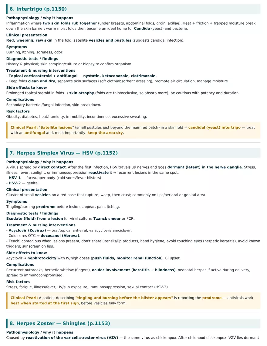 Skin Disorders Study Guide - Sensory 2 - Page 4