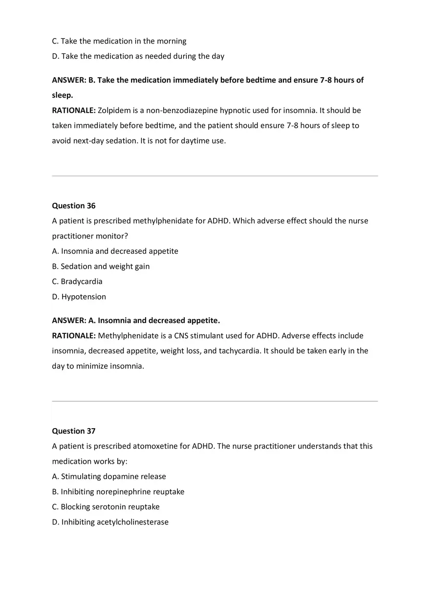 Wilkes NSG533 Advanced Pharmacology Exam Bank - Page 9