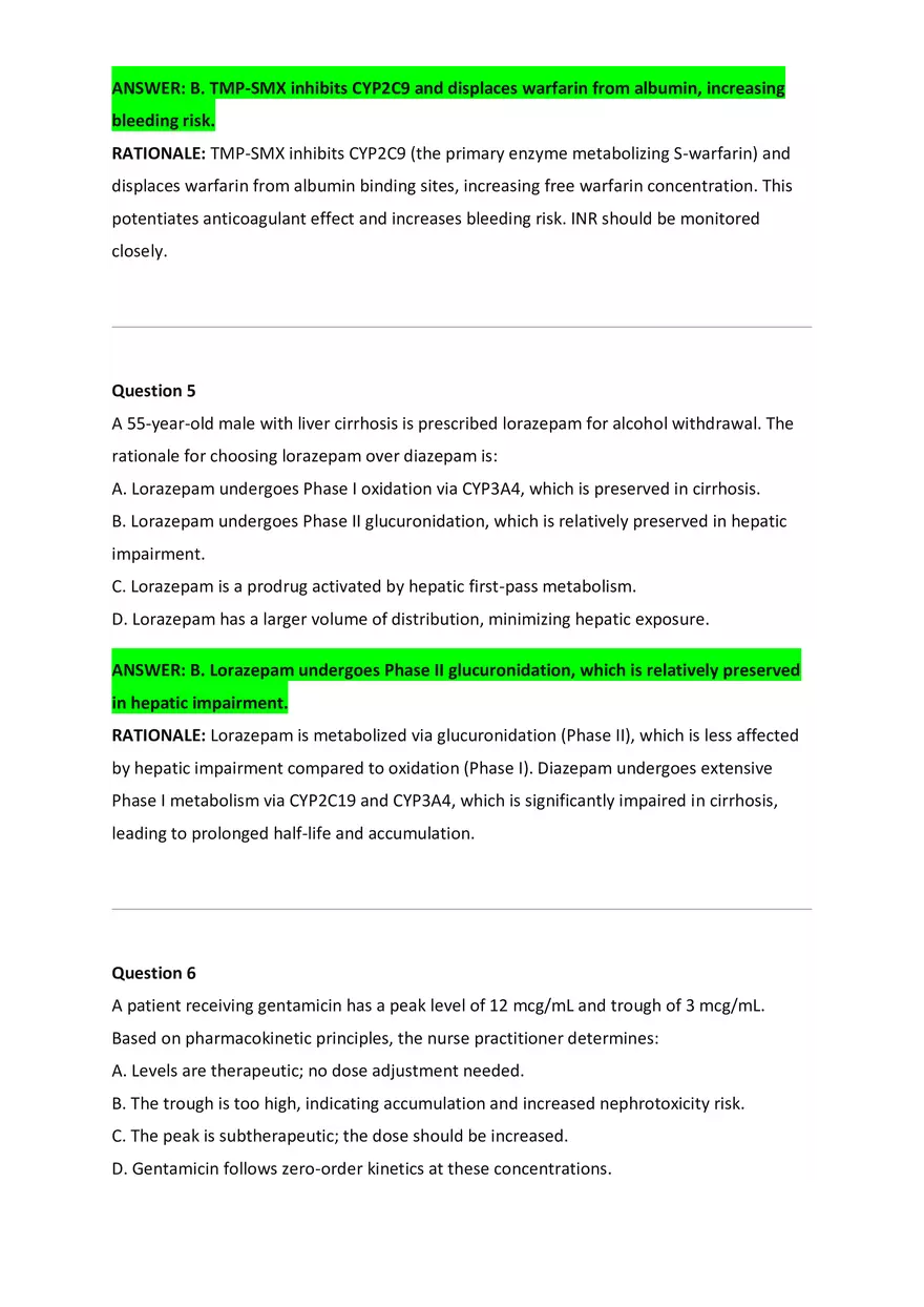 Wilkes NSG533 Advanced Pharmacology Exam Bank - Page 13