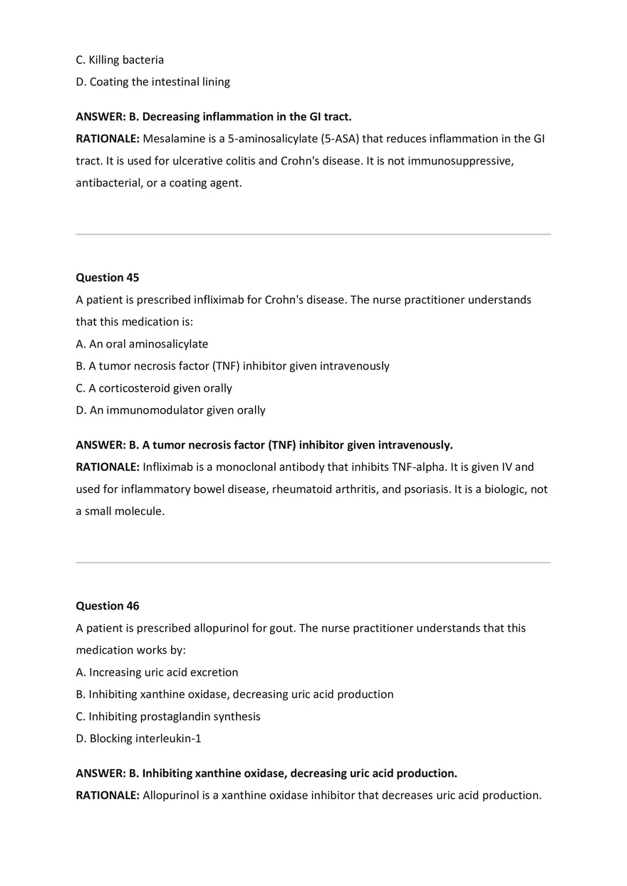 Wilkes NSG533 Advanced Pharmacology Exam Bank - Page 14