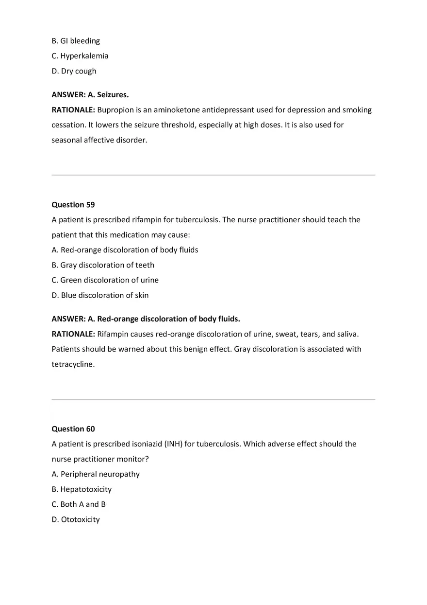 Wilkes NSG533 Advanced Pharmacology Exam Bank - Page 20