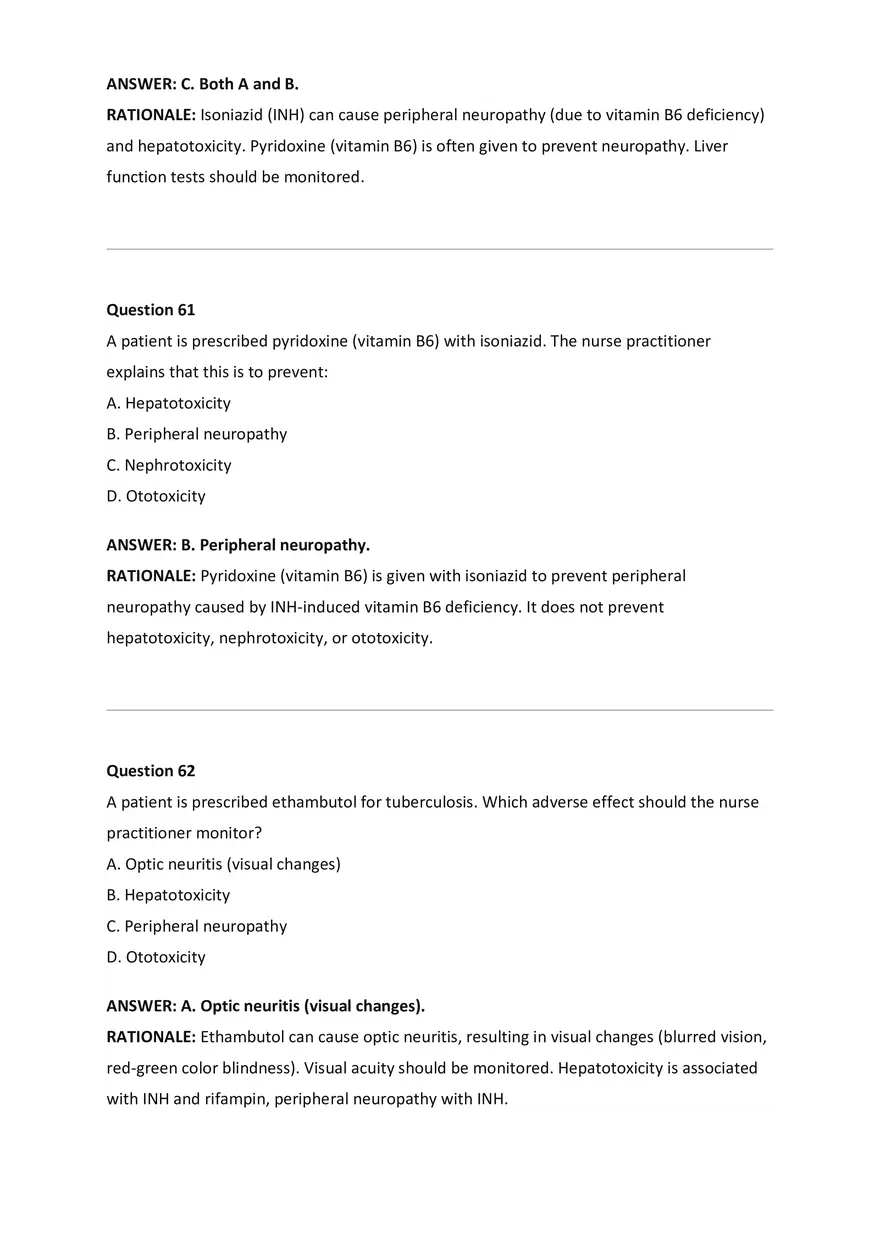 Wilkes NSG533 Advanced Pharmacology Exam Bank - Page 21