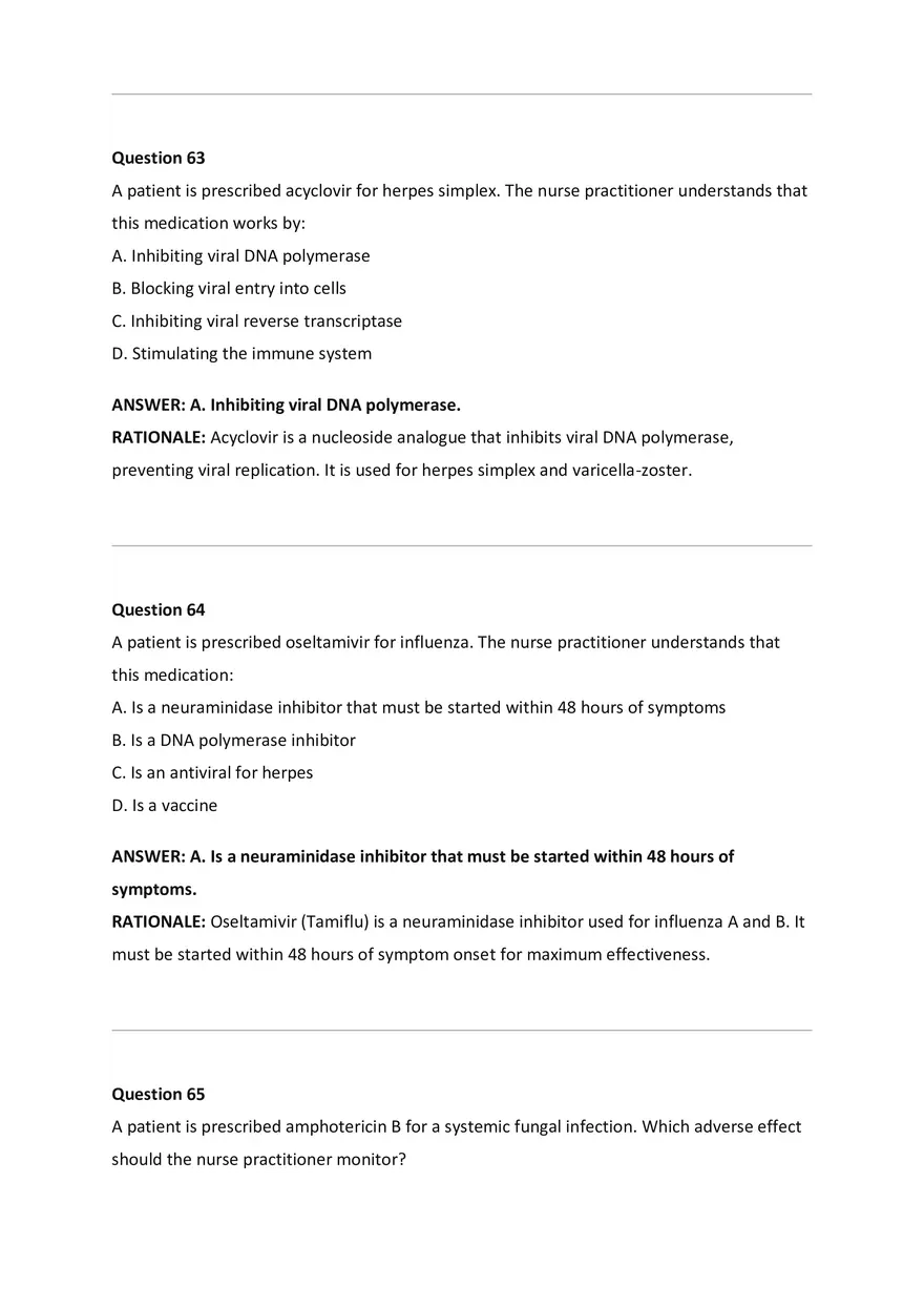 Wilkes NSG533 Advanced Pharmacology Exam Bank - Page 22
