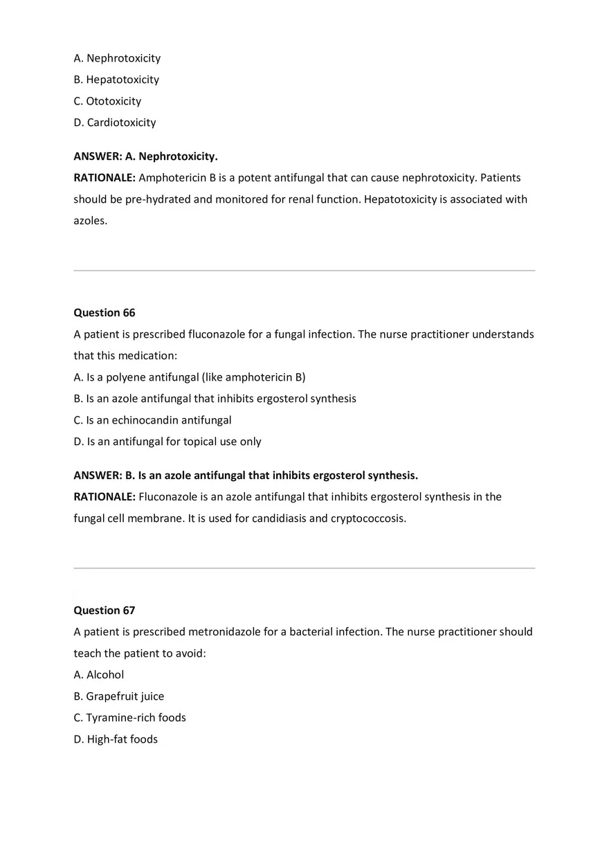 Wilkes NSG533 Advanced Pharmacology Exam Bank - Page 23