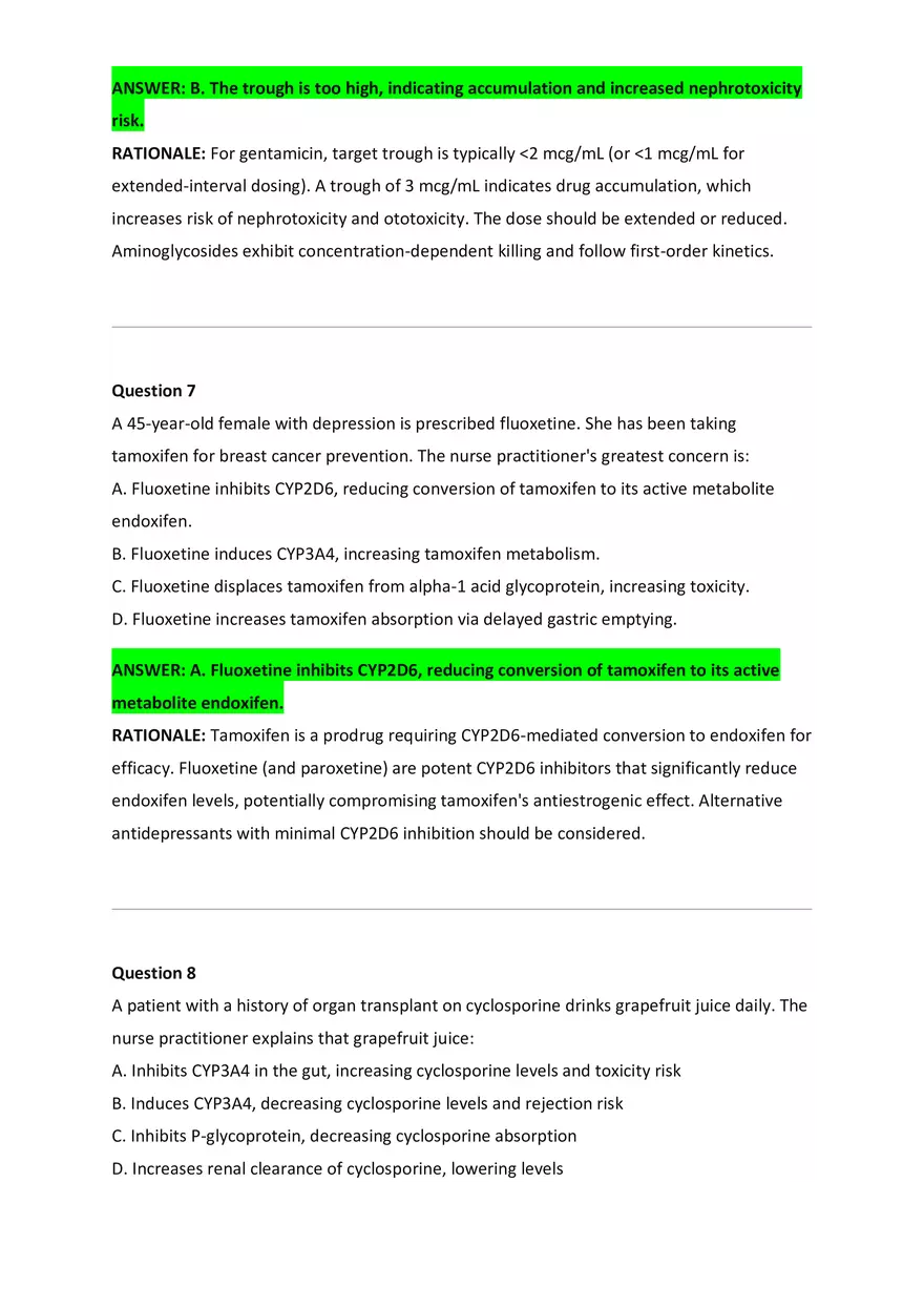 Wilkes NSG533 Advanced Pharmacology Exam Bank - Page 24