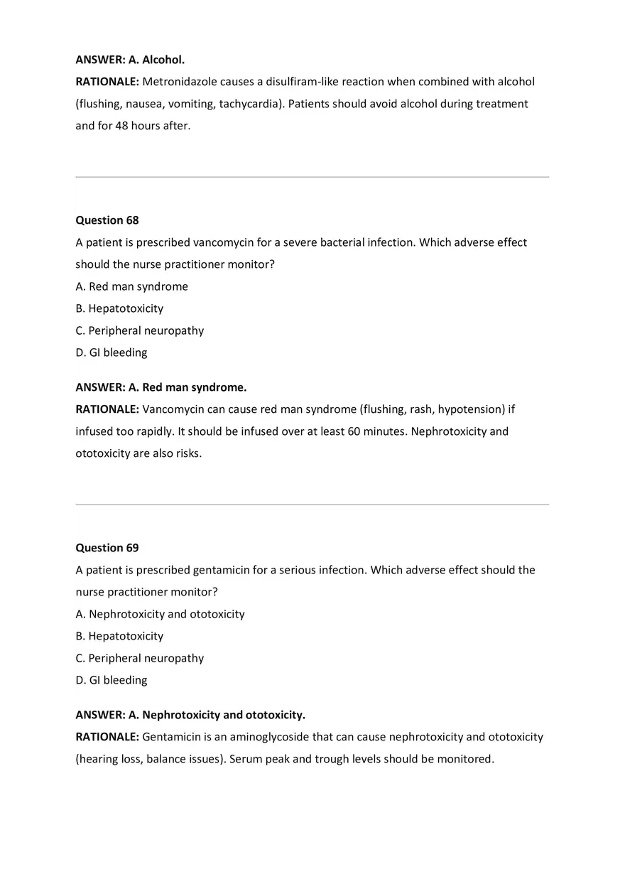 Wilkes NSG533 Advanced Pharmacology Exam Bank - Page 25