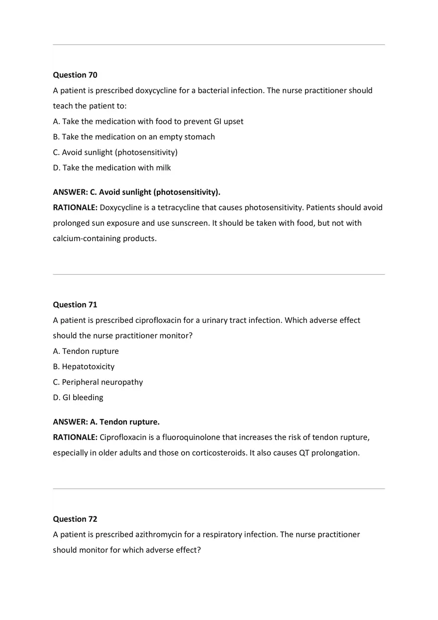 Wilkes NSG533 Advanced Pharmacology Exam Bank - Page 26