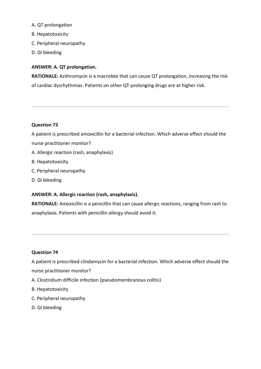 Wilkes NSG533 Advanced Pharmacology Exam Bank - Page 27