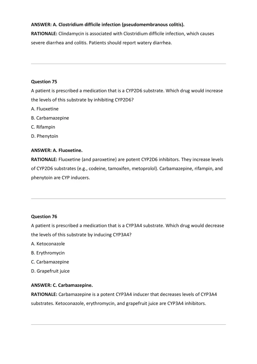 Wilkes NSG533 Advanced Pharmacology Exam Bank - Page 28