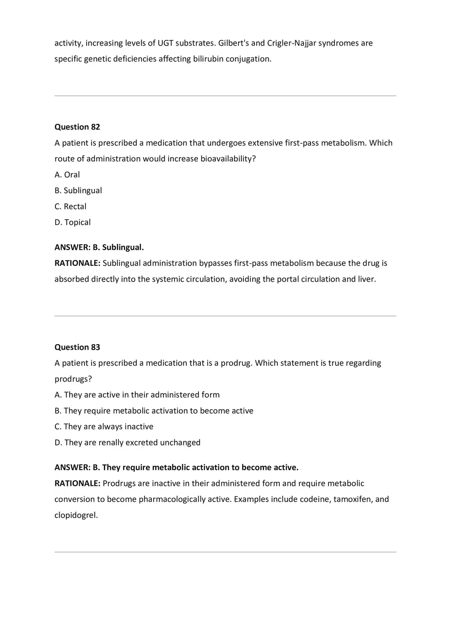 Wilkes NSG533 Advanced Pharmacology Exam Bank - Page 31