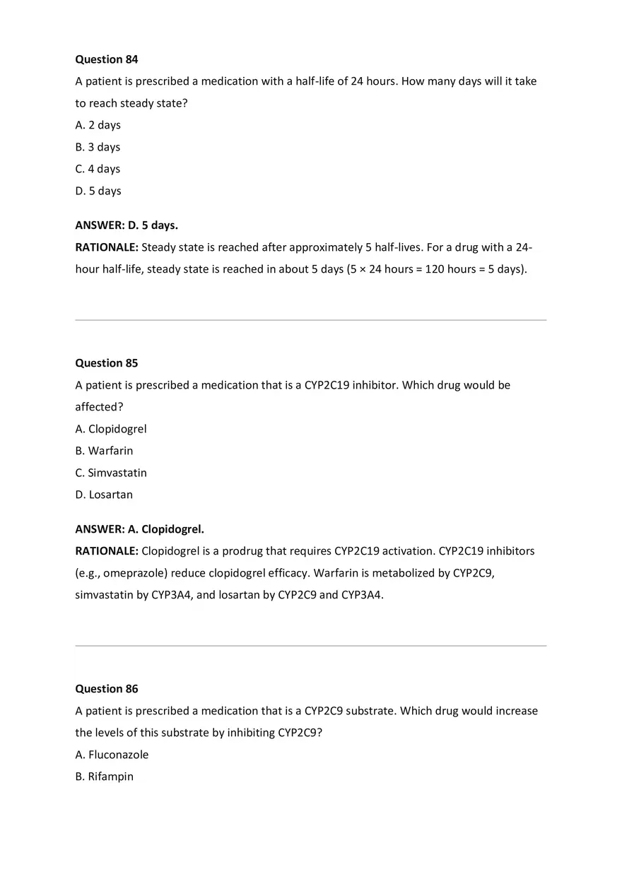 Wilkes NSG533 Advanced Pharmacology Exam Bank - Page 32