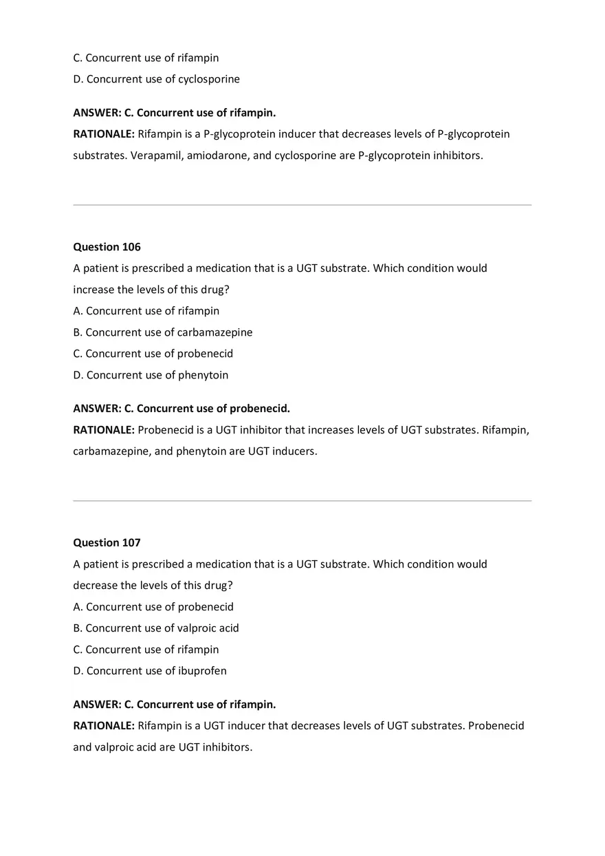 Wilkes NSG533 Advanced Pharmacology Exam Bank - Page 42