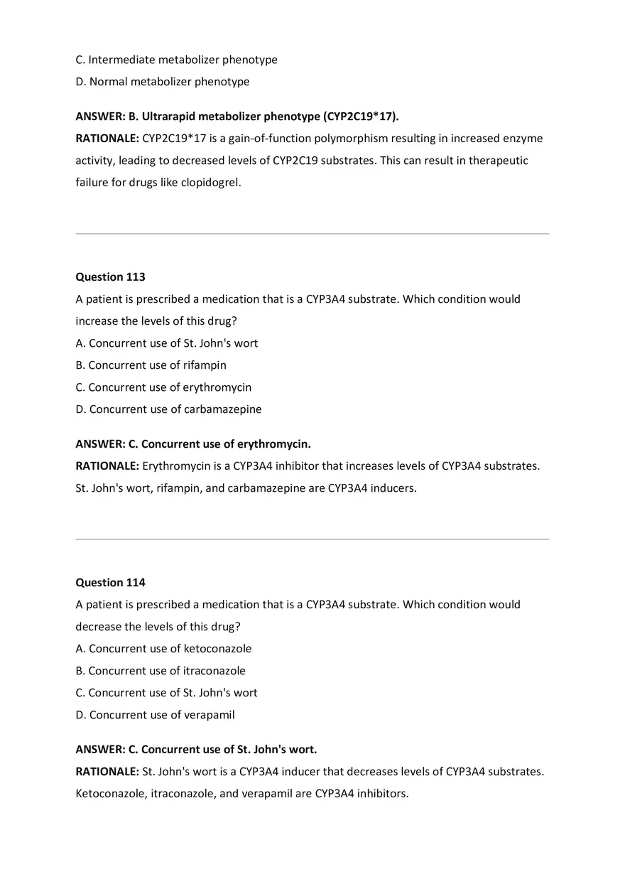 Wilkes NSG533 Advanced Pharmacology Exam Bank - Page 45