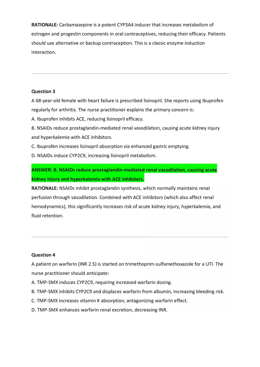 Wilkes NSG533 Advanced Pharmacology Exam Bank - Page 2