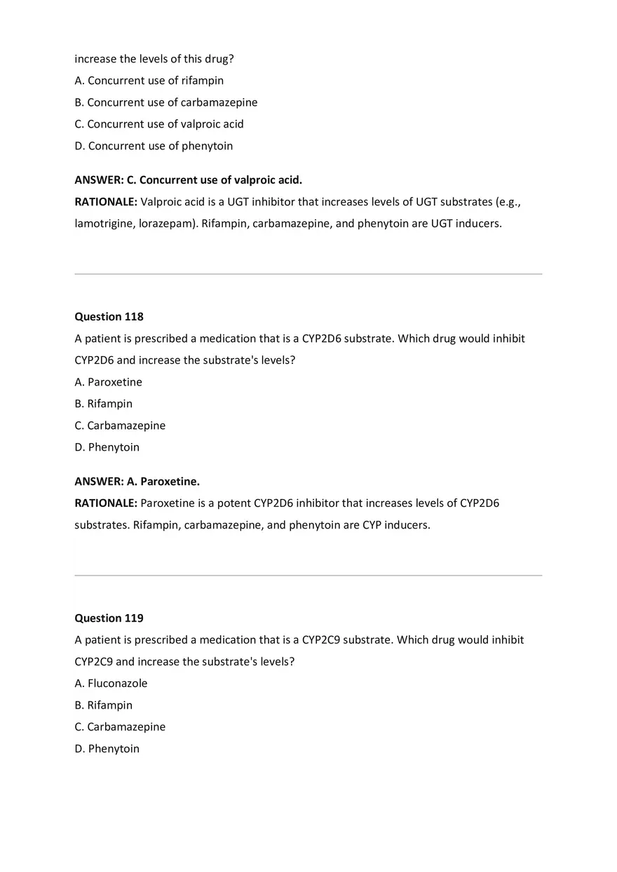 Wilkes NSG533 Advanced Pharmacology Exam Bank - Page 48