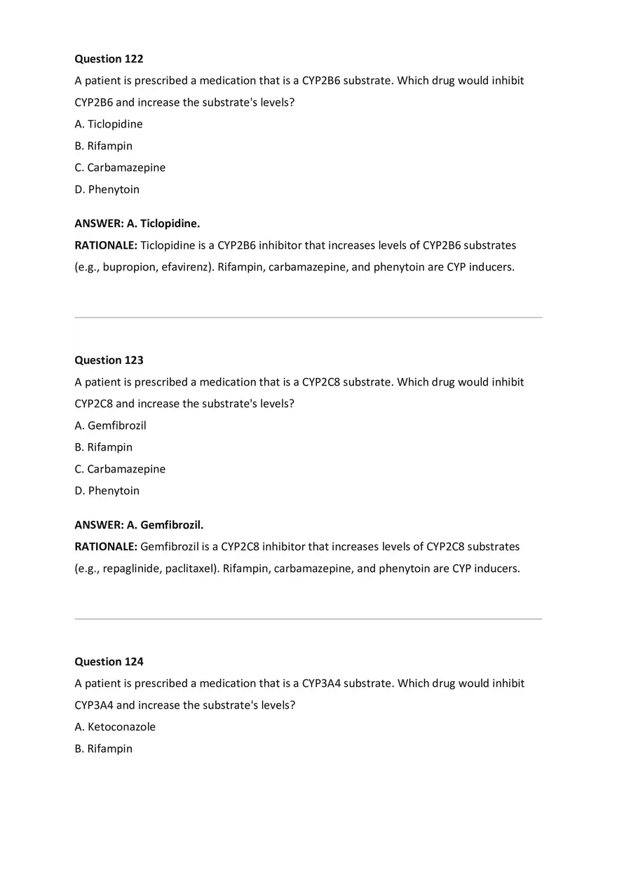 Wilkes NSG533 Advanced Pharmacology Exam Bank - Page 50