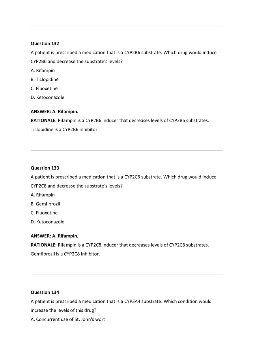 Wilkes NSG533 Advanced Pharmacology Exam Bank - Page 54
