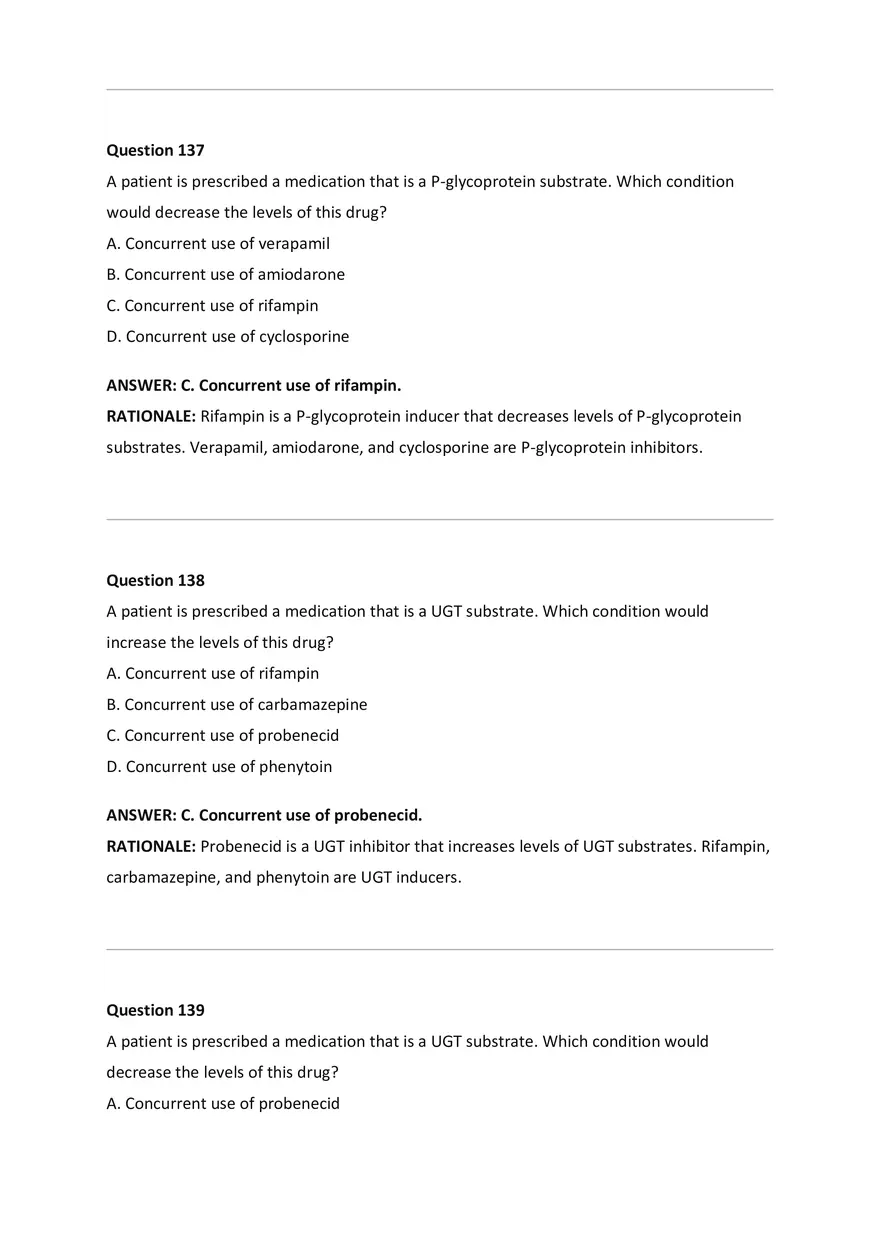 Wilkes NSG533 Advanced Pharmacology Exam Bank - Page 56