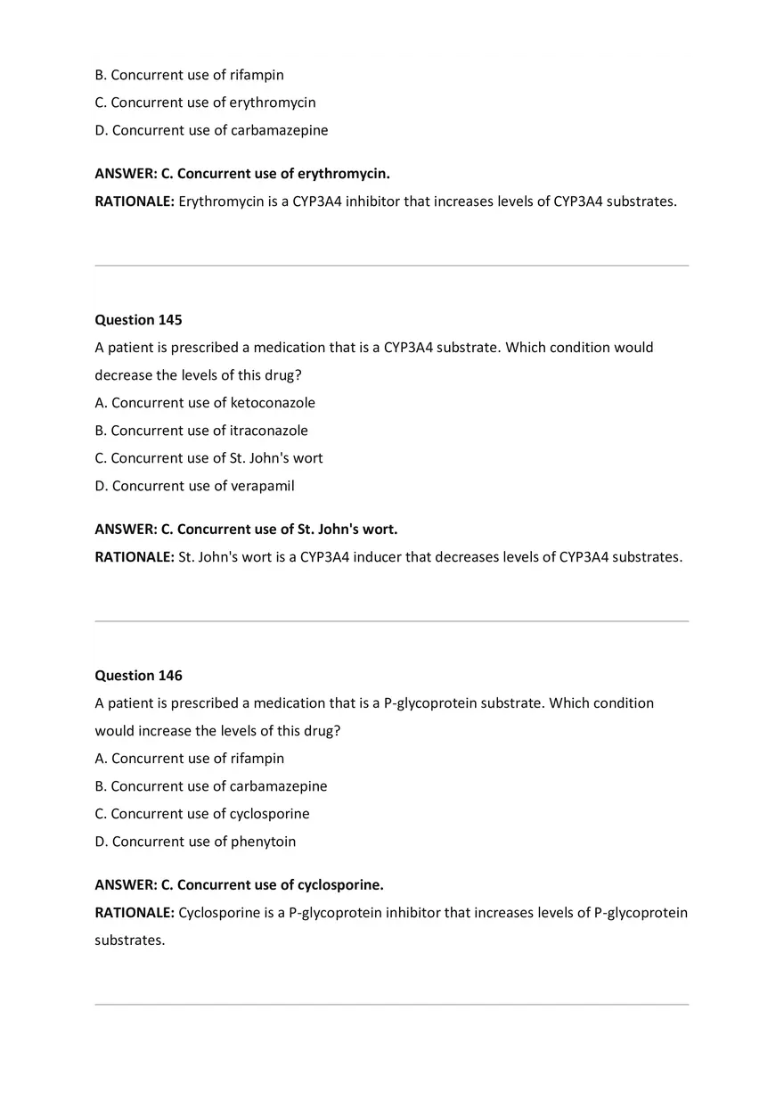 Wilkes NSG533 Advanced Pharmacology Exam Bank - Page 60