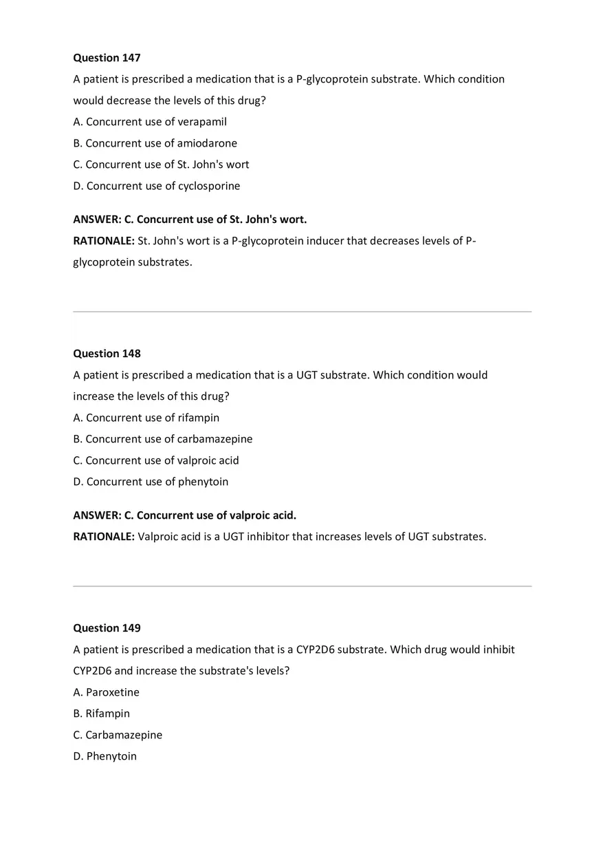 Wilkes NSG533 Advanced Pharmacology Exam Bank - Page 61