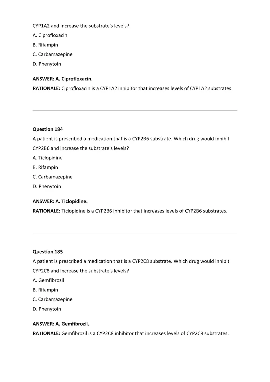 Wilkes NSG533 Advanced Pharmacology Exam Bank - Page 76