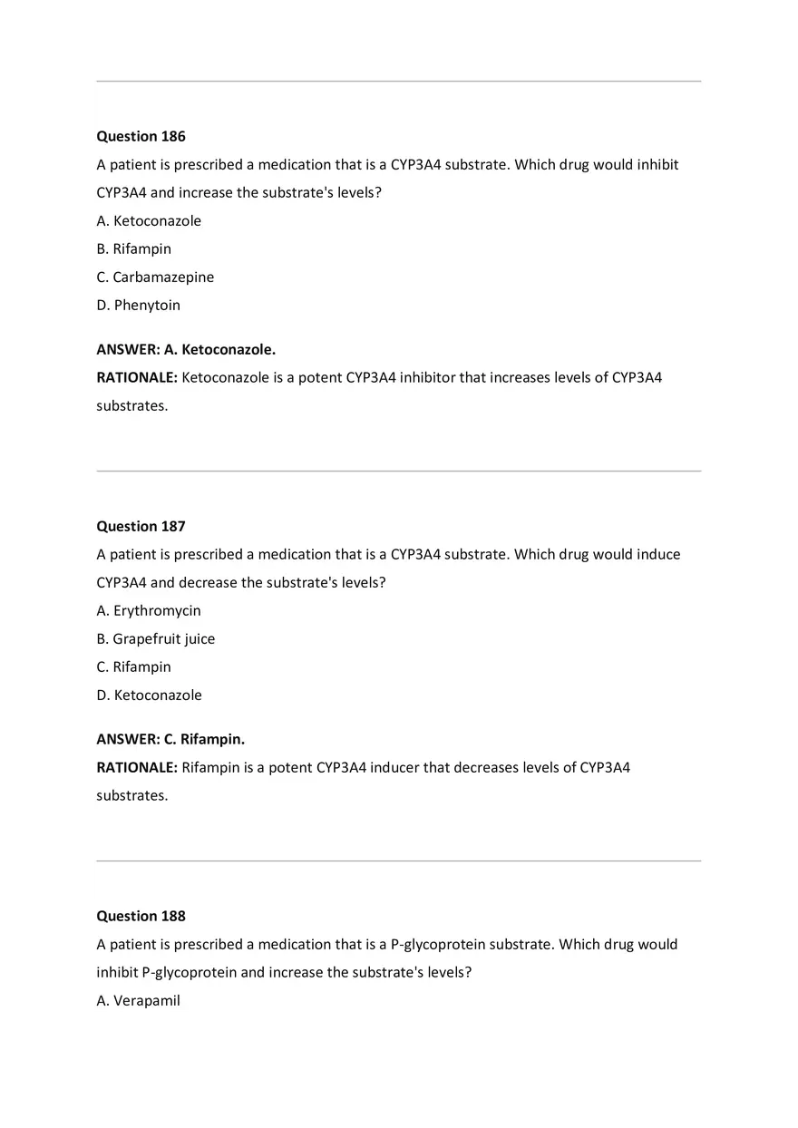 Wilkes NSG533 Advanced Pharmacology Exam Bank - Page 77