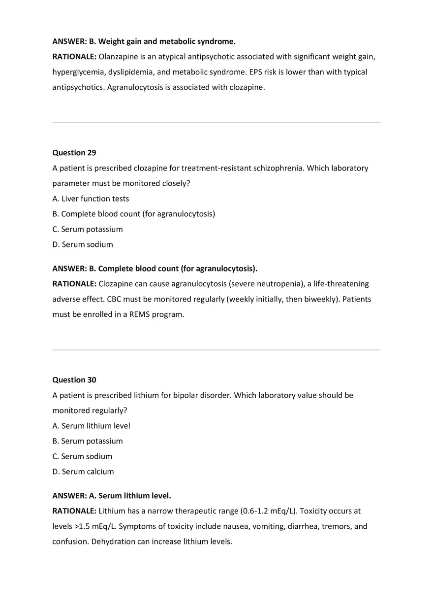 Wilkes NSG533 Advanced Pharmacology Exam Bank - Page 6