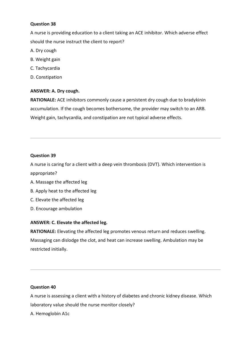 NCLEX-RN Examination Questions and Correct Answers - Page 9