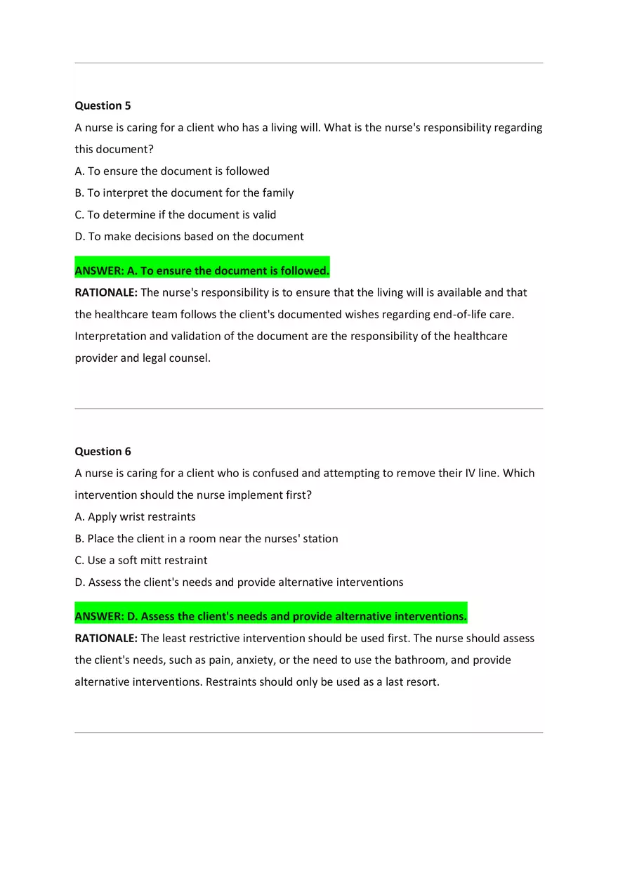 NCLEX-RN Examination Questions and Correct Answers - Page 13