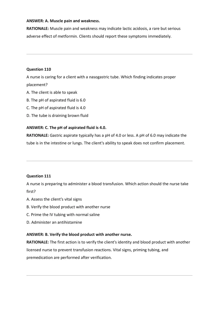 NCLEX-RN Examination Questions and Correct Answers - Page 42