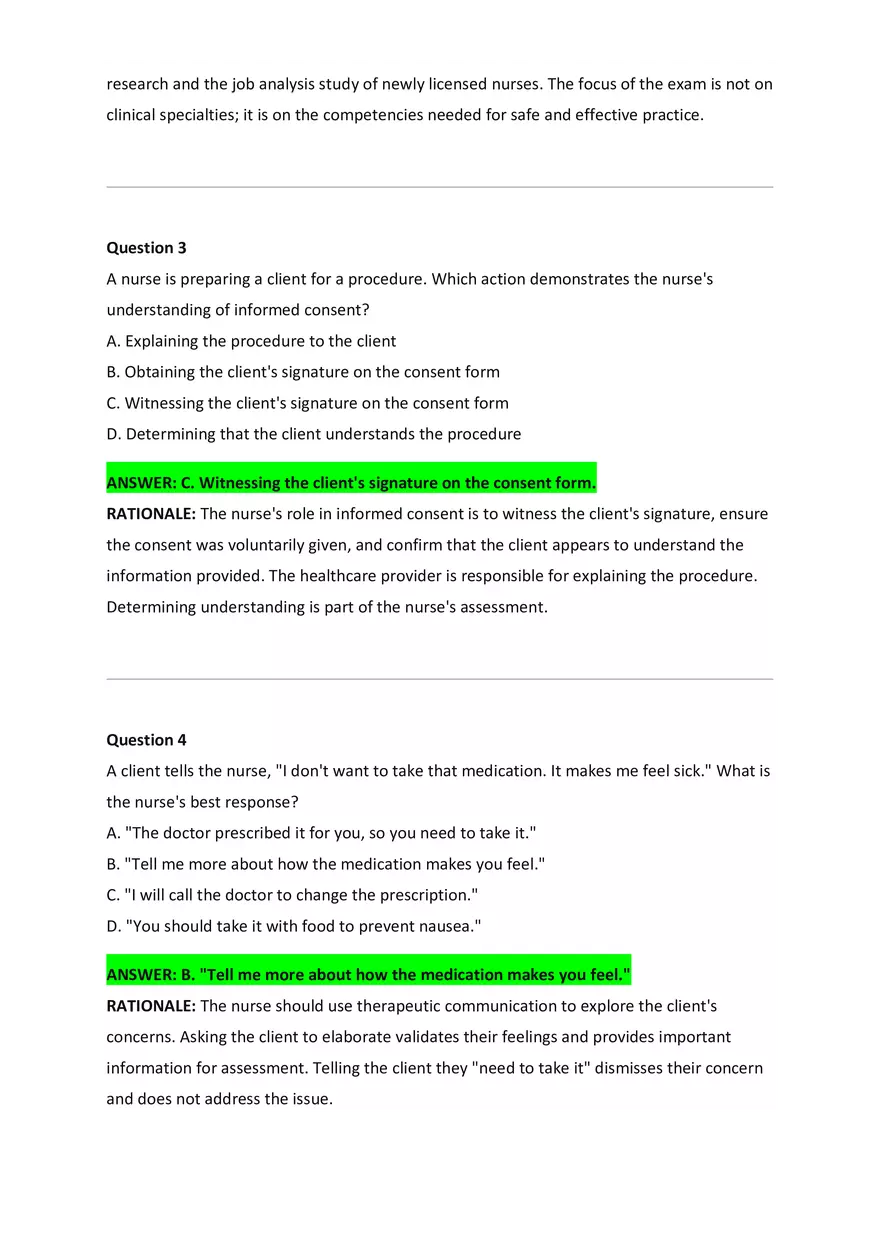 NCLEX-RN Examination Questions and Correct Answers - Page 2