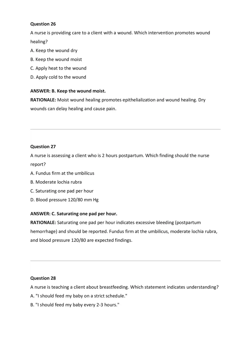 NCLEX-RN Examination Questions and Correct Answers - Page 4