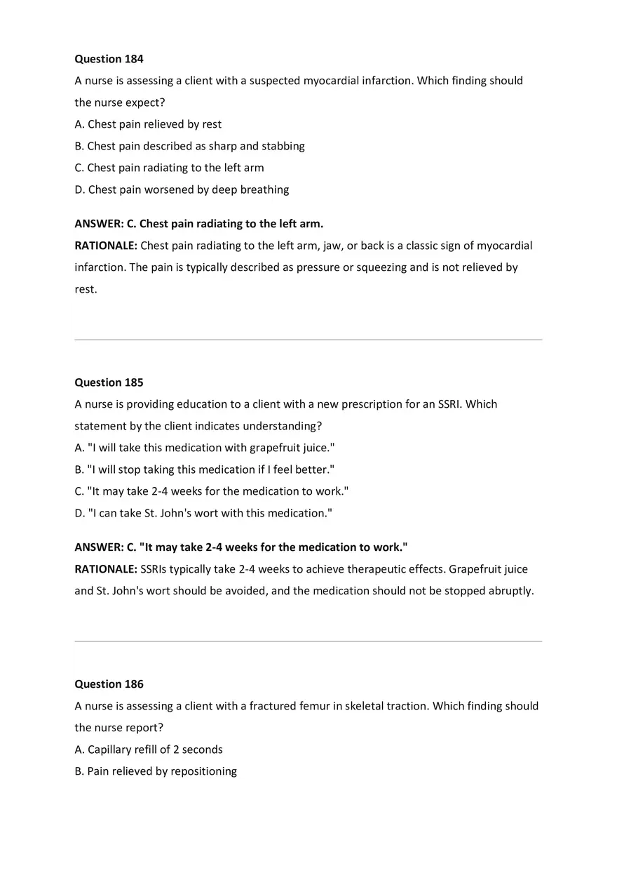 NCLEX-RN Examination Questions and Correct Answers - Page 76