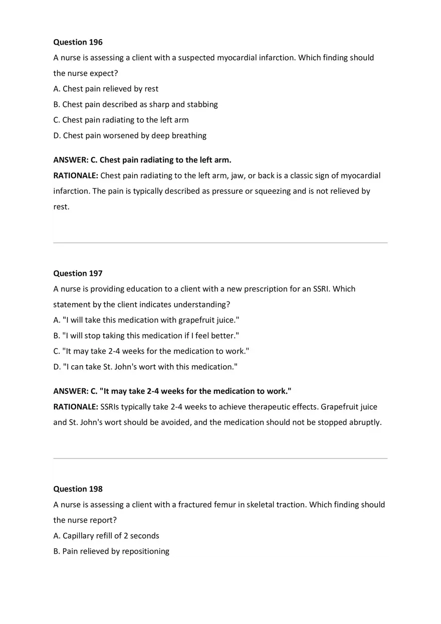 NCLEX-RN Examination Questions and Correct Answers - Page 82
