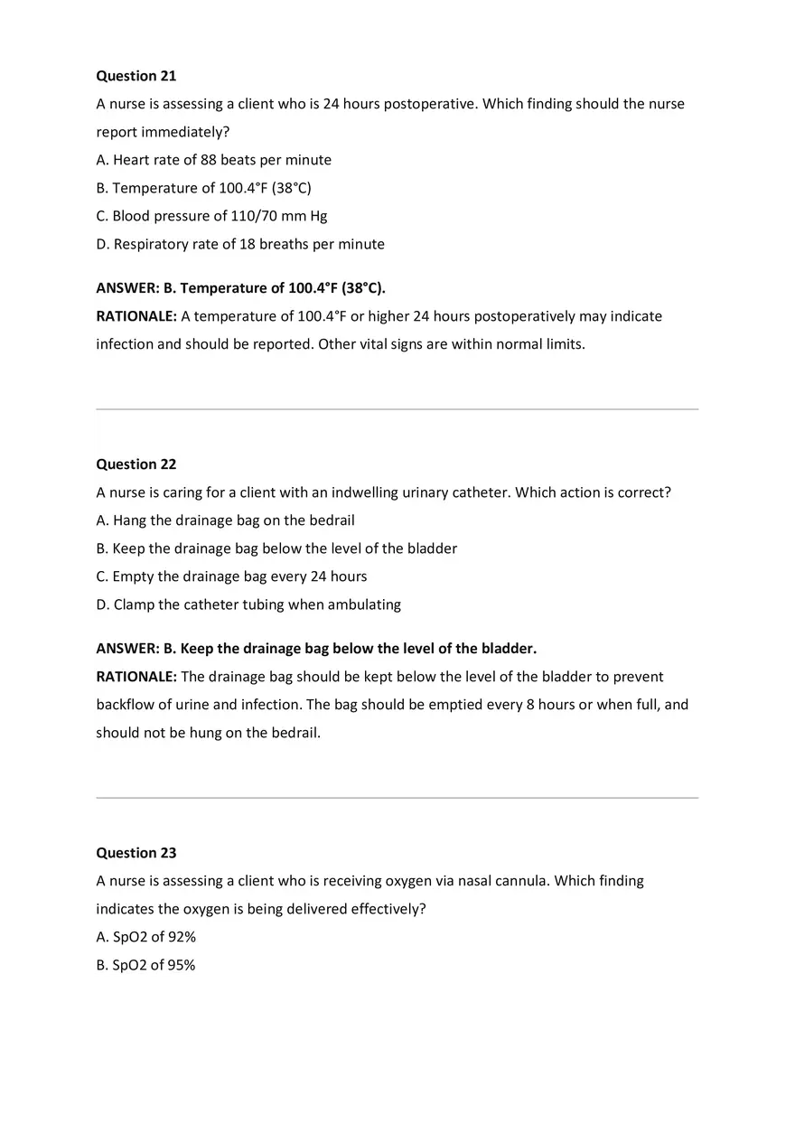 NCLEX-RN Examination Questions and Correct Answers - Page 84