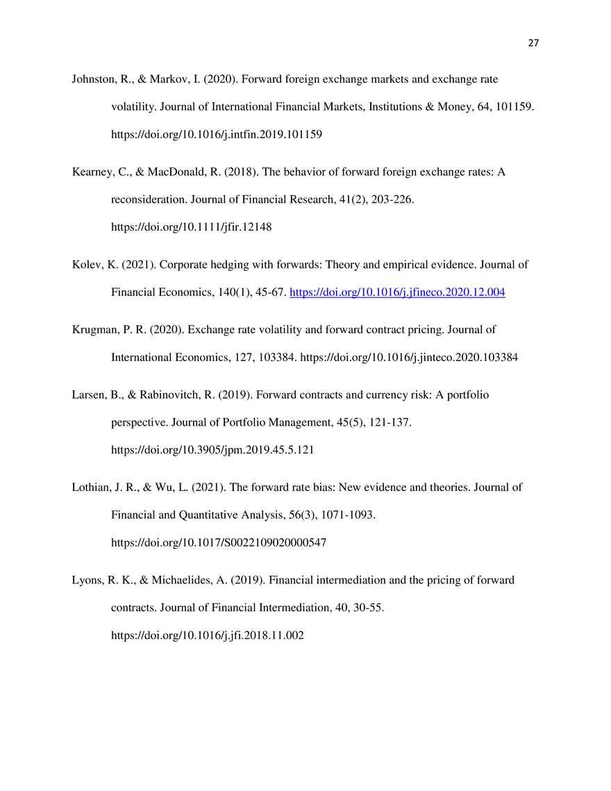 Forward Foreign Exchange Contracts And Pricing - Page 20