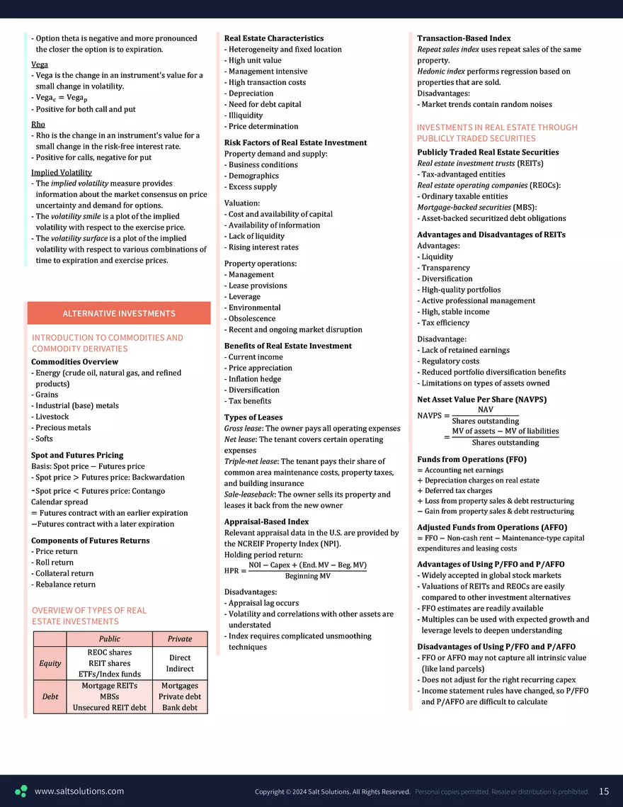 CFA L2 Formulas - Page 7