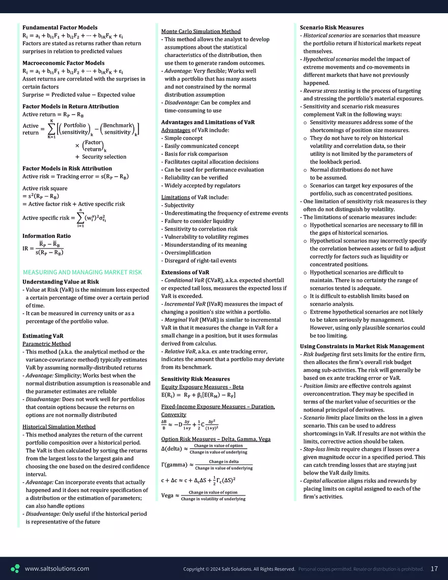 CFA L2 Formulas - Page 9