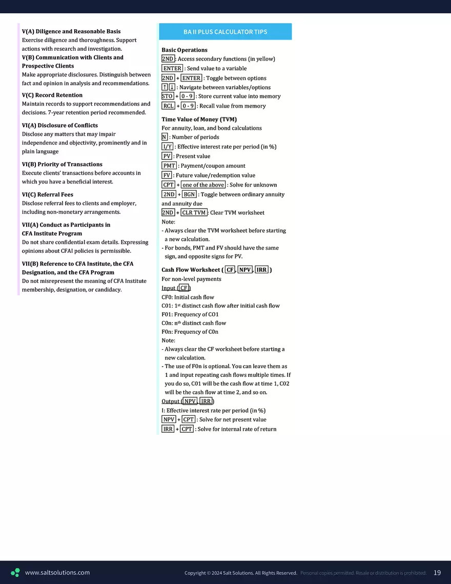 CFA L2 Formulas - Page 11