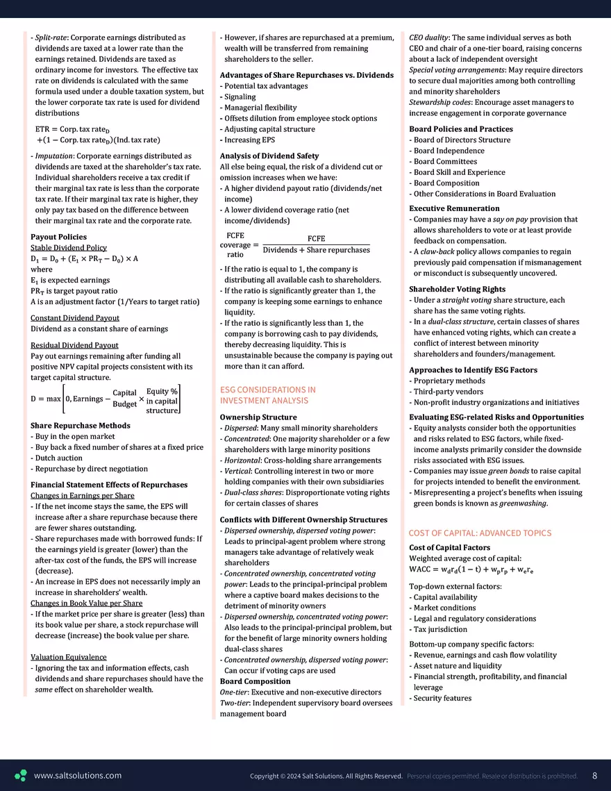 CFA L2 Formulas - Page 17
