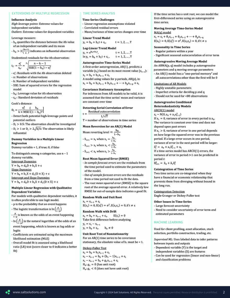 CFA L2 Formulas - Page 2