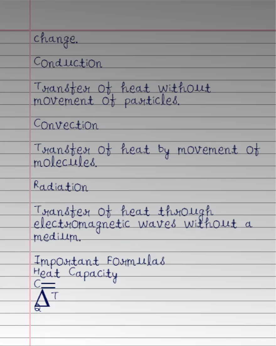 Physics Notes Chapter 1. Heat Capacity Heat - Page 3