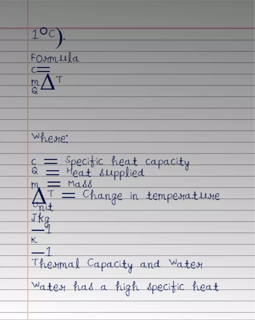 Physics Notes Chapter 1. Heat Capacity Heat - Page 4